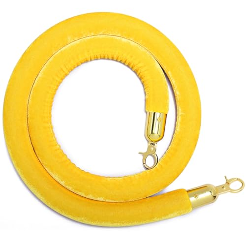 Cordes de guidage en velours jaune de 1,4m haute densité pour contrôle des foules