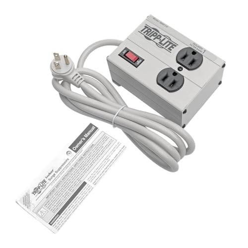 Image of Tripp Lite ISOBAR2-6 Isobar 2 Outlet Heavy Duty Power Strip Surge Protector, 1410 Joules, 6ft Cord, Flat Plug, Metal Power Strip, Industrial Garage Work Shop Bench, Under Desk and Wall Mountable