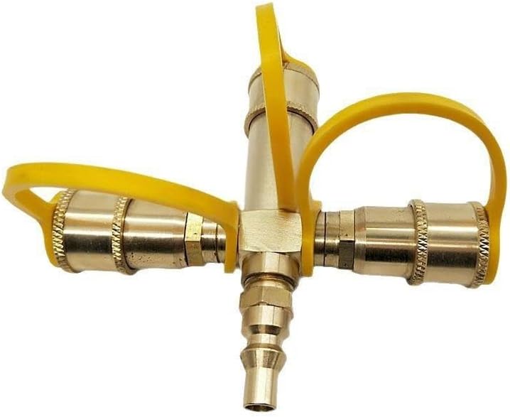 Solid Brass Hex Propane Tank Adapter – Convert QCC1 Type 1 Connection to 1/4" Male NPT Pipe Thread, Gas Fitting Connector for BBQ Grill Hose, RV, Heater, and Outdoor Appliances