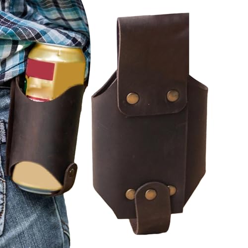 Porte-ceinture pour bière | Ceinture porte-bouteille de bière en cuir PU | étanche pour boissons, porte-bière facile pour homme, garçon, mâle
