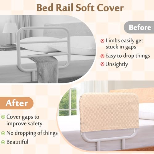Mybow Bed Rail Cover, Small Bed Railing Cover, Hospital Bed Rail Covers - No Padded, Short Bedside Rail Protector Cover for Elderly Adults Safety by Mybow - Image 4