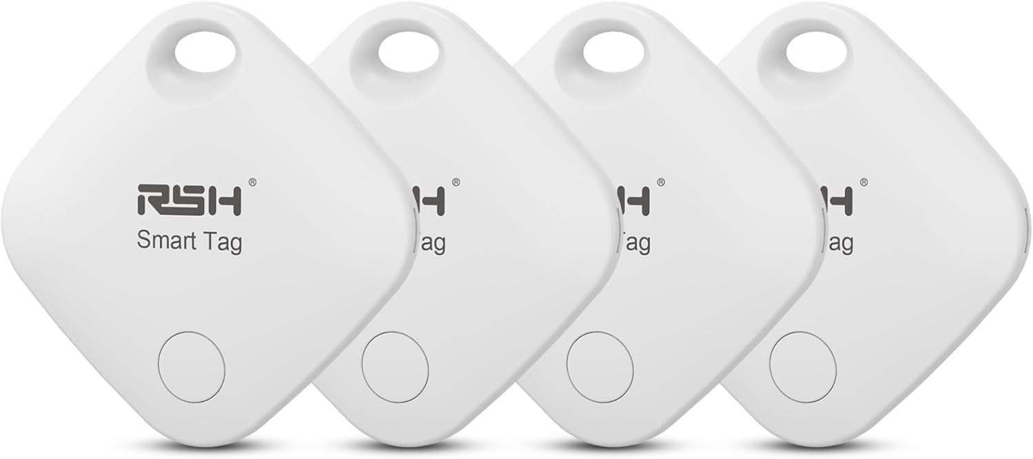 Air Tracker Tag 4 Pack Bluetooth Luggage Tracker tag Locator Works with Apple Find My,Smart Tracker for Suitcase, Bag, Backpack, Wallet,Replaceable Battery Smart tag Item Finder