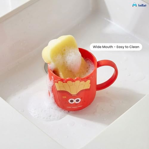 Image of FunBlast Milk Mug for Kids - 350 Ml; Unbreakable Mug for Kids, Milk Mugs for Kids Unbreakable - Milk Drinking Cup for Kids (GoodFrenchFries)