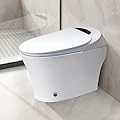 Liyarya Smart Bidet Toilet, Tankless Toilet with Built-in Bidet Seat, Modern One-piece Toilet with Foot Sensor Operation, Heated Seat, Auto Open/Close, Auto Flush, LED Display, Remote Control