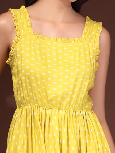 Image of Dress for Women | New Rayon Floral Printed Flared Maxi Dress for Women & Girl's