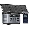 OUKITEL P2001 PLUS 2400W Power Station with 200W Solar Panel, 2048Wh Solar Generator(Peak 5000W) 1.5Hrs Fast Full Charging APP Control Emergency LiFePO4 Battery for Home Backup Camping RVs