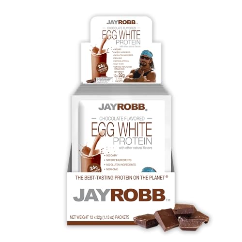 Jay Robb - Egg White Protein Powder, Outrageously Delicious, Chocolate, 12 Packets Jay Robb - Egg White Protein Powder, Outrageously Delicious, Chocolate, 12 Packets