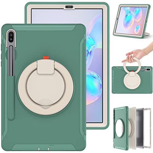 Coque Samsung Galaxy Tab S6 Protection Enfant et Voyage Vert FC Robuste