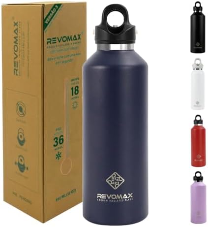 Revomax Garrafa Térmica Desportiva de Vácuo em Aço Inoxidável, Co...