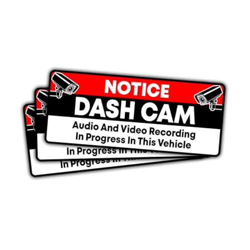 (3pcs) Dash Cam Sticker Dash Cam Recording Sticker, Audio and ...