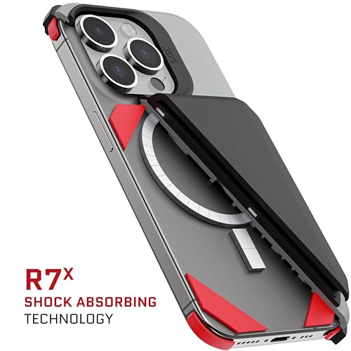 Funda iPhone 15 Pro Ghostek Exec gris tarjetero magnético MagSafe kickstand 6.1 5