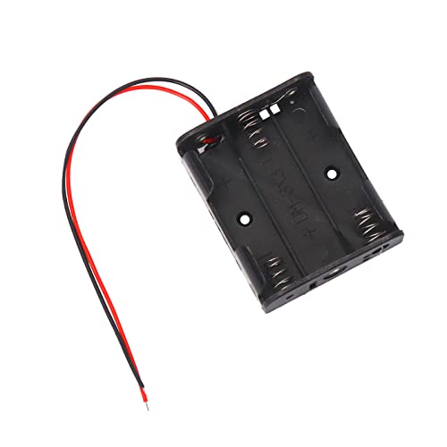 Image of Electronic Spices AA 3 Cell Battery Holder Hard Plastic Case With Wire Pack of 1 (1.5v X 3 Cells = 4.5volt)