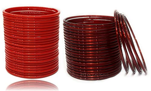 Indian Traditional Glass Bangles (Pack of 48)