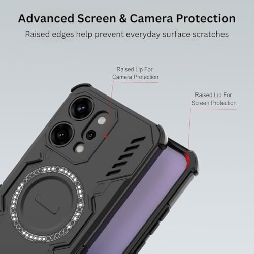 Image of Back Cover Case for Oppo Reno 14 Pro 5G | 360 Protection Mobile Phone Case Mag-Safe | Camera Protection | Oppo Reno 14 Pro 5+G Back Cover | Oppo Reno 14Pro 5G - Black TPU+PC