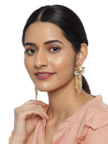 ZAVERI PEARLS gold earrings – image 2