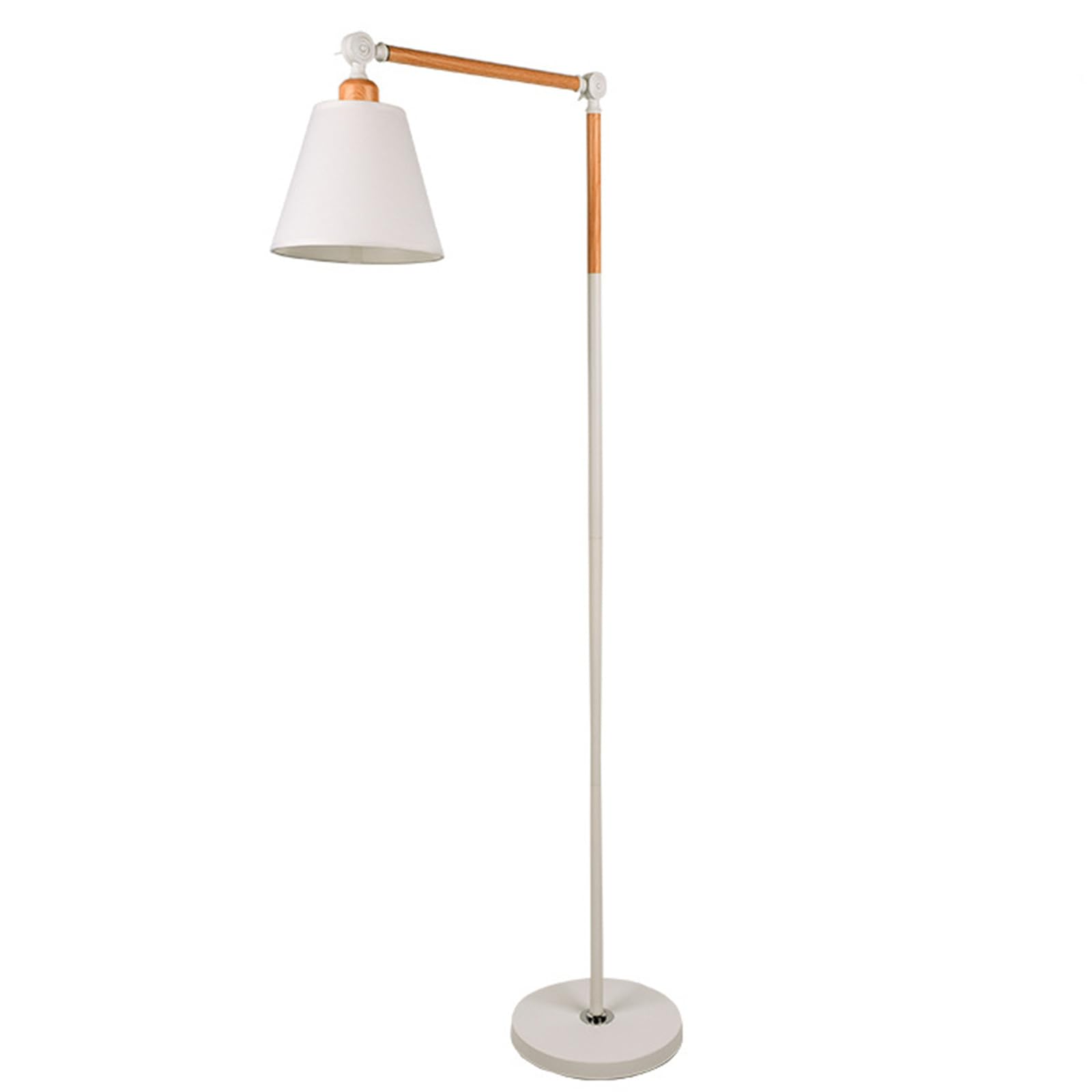 Lámparas de pie para sala de estar con 3 temperaturas de color y pantalla de lino blanca