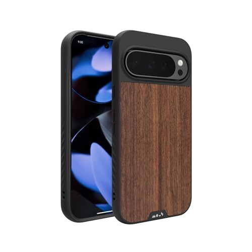 Coque Pixel 9 Pro XL Mous en bois de noyer pour protéger votre mobile en voyage