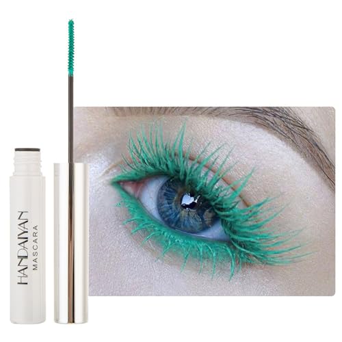 Máscara verde esmeralda resistente al agua, larga duración, extensión de rímel para Navidad, Halloween, fiestas, bodas