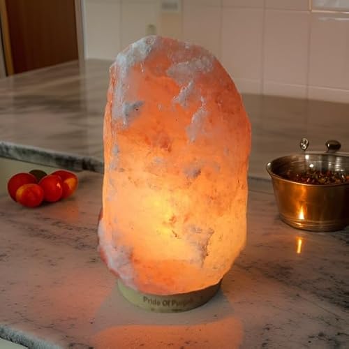 SpektaTek Premium Quality Himalayan Salt Lamps 100% Authentic Himalayan Crystal Rock Salt Lamp – Naturally Sourced from The Slopes of The Himalaya- Dimmable (Natural 4-5 KG Pink)