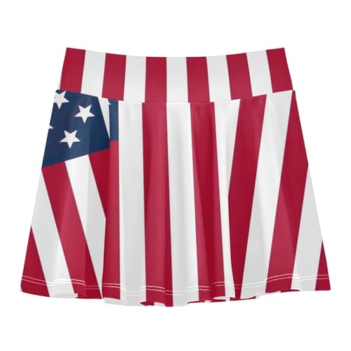 Joisal Girls' Shorts Athletic Skorts American Flag Tennis Skirts Toddler 2 in 1 Little Girl 3t