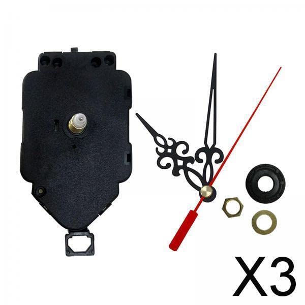 3xQuartz Wall Pendulum Clock Movement Mechanisms Thread 6mm Axis 14mm-image-5