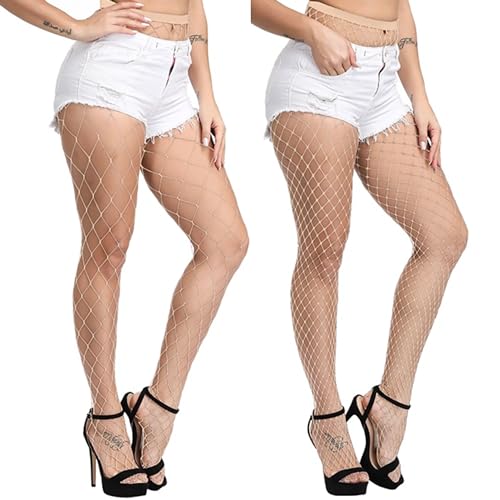 Image of Fishnet Stockings Lace Patterned Tights High Waist Pantyhose Fishnets for Women