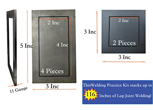 Jikacok Welding Coupons. 12 Pcs 3X5" Welding Kit For Beginners. Welding Practice Kit Made Of 11 Gauge Premium Mild Steel. Welding Coupons For Mig, Tig Stick, Arc, Gas And Brazing. (M 12 Pcs) #TOP1