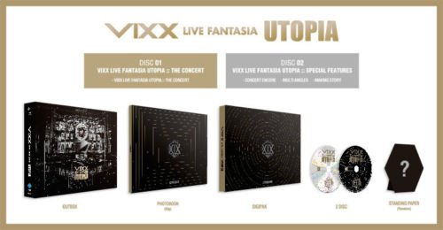 VIXX - VIXX LIVE FANTASIA UTOPIA DVD [2 Discs + 80p Photobook + Standing Paper + Folded Poster] + Extra Gift Photocards Set image 5