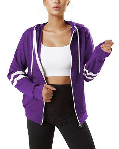 Image of GIVON Basic Lightweight Zip-Up Hoodie Long Sleeve Thin Jacket for Women with Plus Size