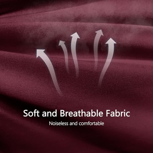 Image of TEXARTIST Premium 2100 Series Queen Comforter All Season Breathable Burgundy Comforter Soft 4D Spiral Fiber Quilted Down Alternative Duvet Insert with Corner Tabs Luxury Hotel Style (88 inchx88 inch)