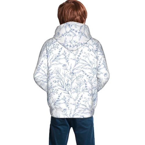 Cartoon Chicken and Plant Kid Hoodies Boys Sweatshirts Girls Pullover with Pocket4