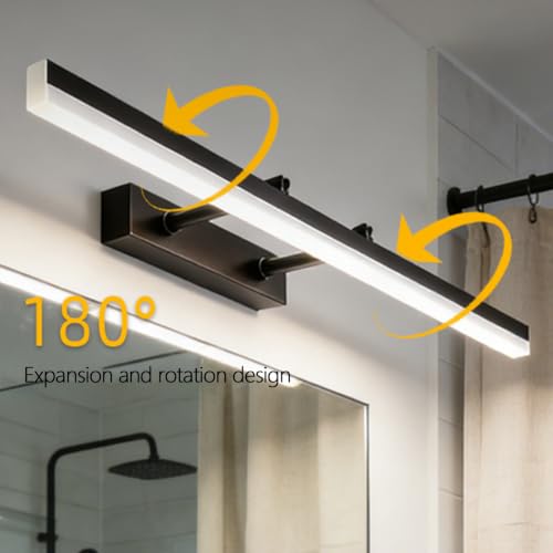 Lámpara de espejo baño LED regulable de 60cm con aplique de pared moderno para interior 3