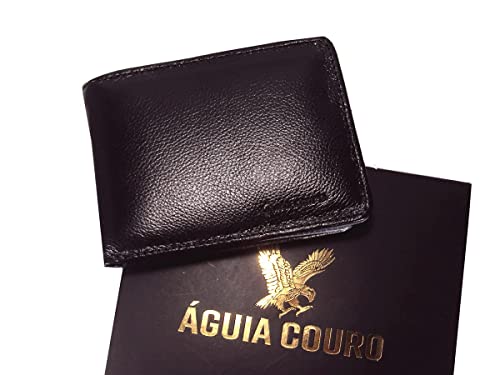 Carteira Couro Legítimo Masc 917 Águia Couro+Brinde Cor:Preto;Tamanho:Padrão
