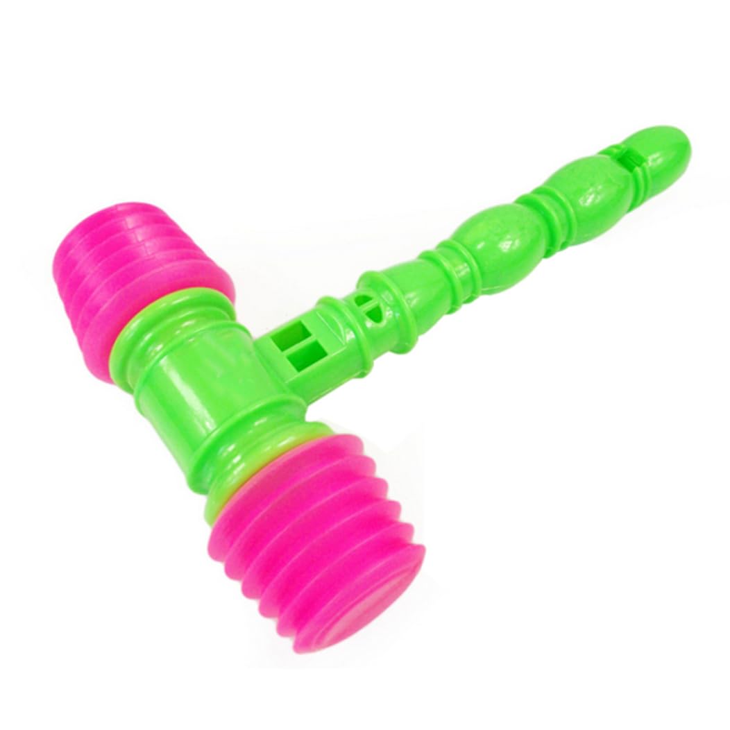 Martillo chirriante de Juguete, Martillo sonoro de percusión de plástico, Divertidos Juguetes chirriantes para niños, Color Aleatorio