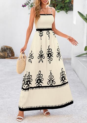 Image of PRETTYGARDEN Women's Summer Boho Maxi Dress Floral Sundresses