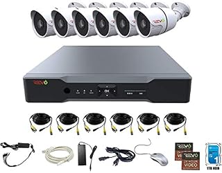 Revo America AeroHD 8Ch. 4MP DVR, 1TB HDD Video Security System, 6 x
