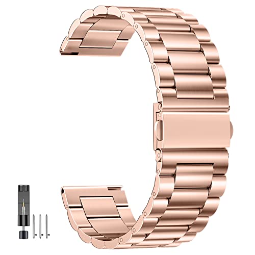 Zpjpplx 16Mm Watch Bands,For Hybrid Smartwatch Carlie/Huawei Talkband B6/B3 Metal Replacement Strap,Rose Gold #TOP1
