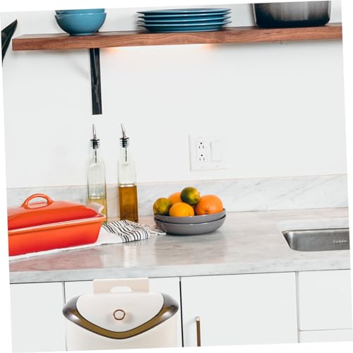 Caneca de basura rectangular para cocina con tapa y montaje en pared miniatura 4
