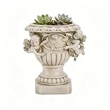 Cherub Angel Planters, Cherub Planter Flower Pots with Drain Hole for All House Plants, Patio Yard Decor, Polyresin, 8.46' H