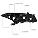 DNA MOTORING OE Style Projector Headlights Replacement Compatible with 08-12 Honda Accord 2-Dr Coupe, Black/Amber, HL-OH-HA082D-BK-AM-T2