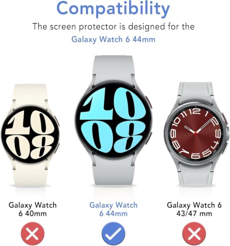 Image of Supershieldz Tempered Glass for Samsung Galaxy Watch 6 /7 (44mm) - 2 Pack