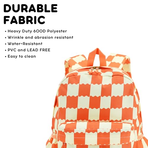 Image of J World Oz Middle School Backpack for Kids. Cute Laptop Bookbag for Girls Boys, Wiggle Coral