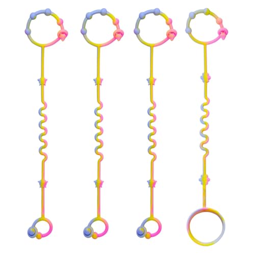 Image of RTMOK Toy Straps for Baby,Silicone Setpacifier Clip,Applies to Car Seat Toy,Teether Toy,High Chair,Stroller Accessories,Baby Toy Clips,Cribs,Rocking Chair﻿