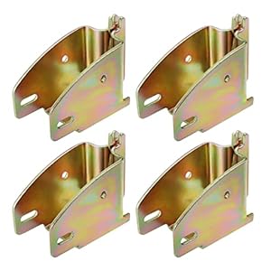 Eapele E-Track Wood Beam End Socket Accessories, Zinc-Coated Steel, Fit with 2x4 2x6, Add Removable Load Lock Bars to E-Track Cargo Area (4pcs)
