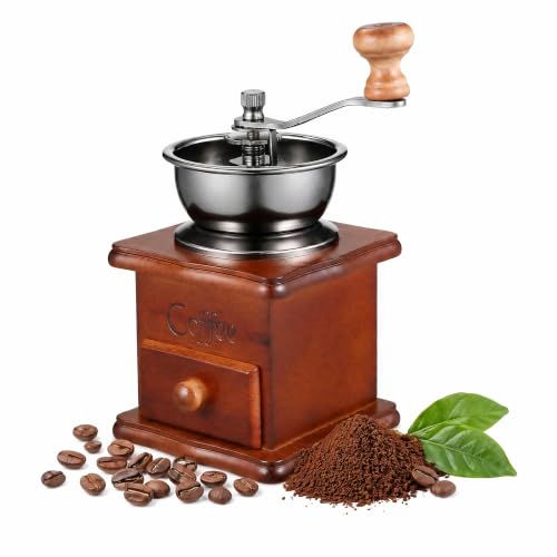 ABOOFAN Vintage Manual Coffee Grinder, Antique Hand Crank Coffee Mill