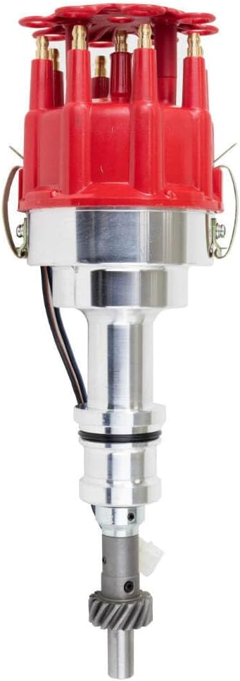 Top Street Performance JM6613R Pro-Billet Distributor with Red Cap