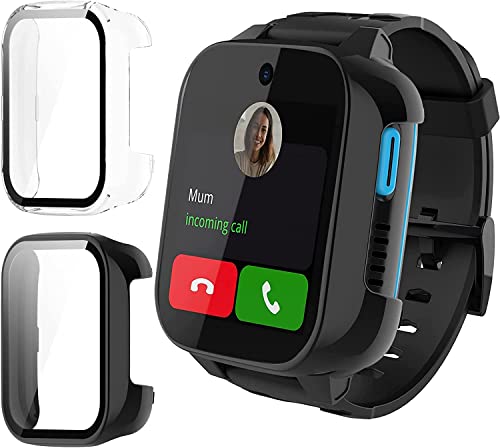 GEJEFA Funda para XPLORA XGO 3 + Cristal Templado, [2-Piezas] PC Case y Integrados Vidrio Protector de Pantalla para XPLORA XGO 3, Transparente+Negro Cover