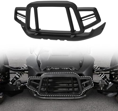 SAUTVS Front Center Fairing With Accent Light For Can Am Ryker 19-23, Black Center Front Fairing With Accent Light For Can-Am Ryker 600 900 Rally