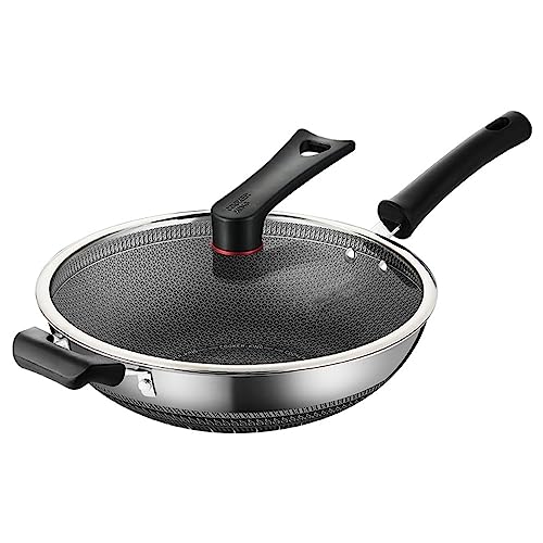 Wok Pan Acero Carbono 34cm con Tapa Antiadherente miniatura 1