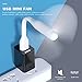 Sokelinn-six USB Flexible Fan, Mini Portable Cooling Fans USB Powered for Power Bank Laptop PC AC Charger - 2 Pack (White)